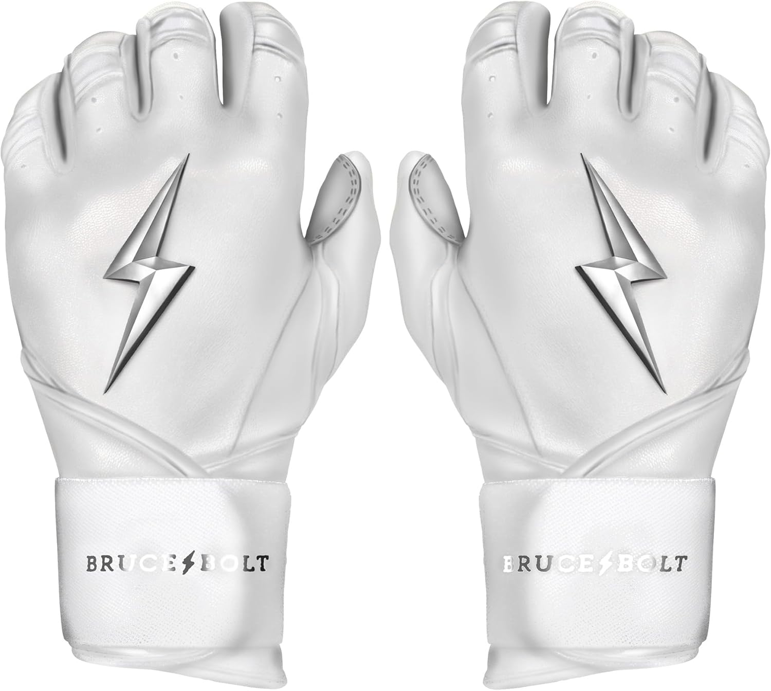 BRUCE BOLT Chrome Series Long Cuff Batting Gloves for All Players