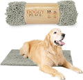 36 in x 26 in Light Gray Dog Mat for Muddy Paws - Quick-Dry Absorbent