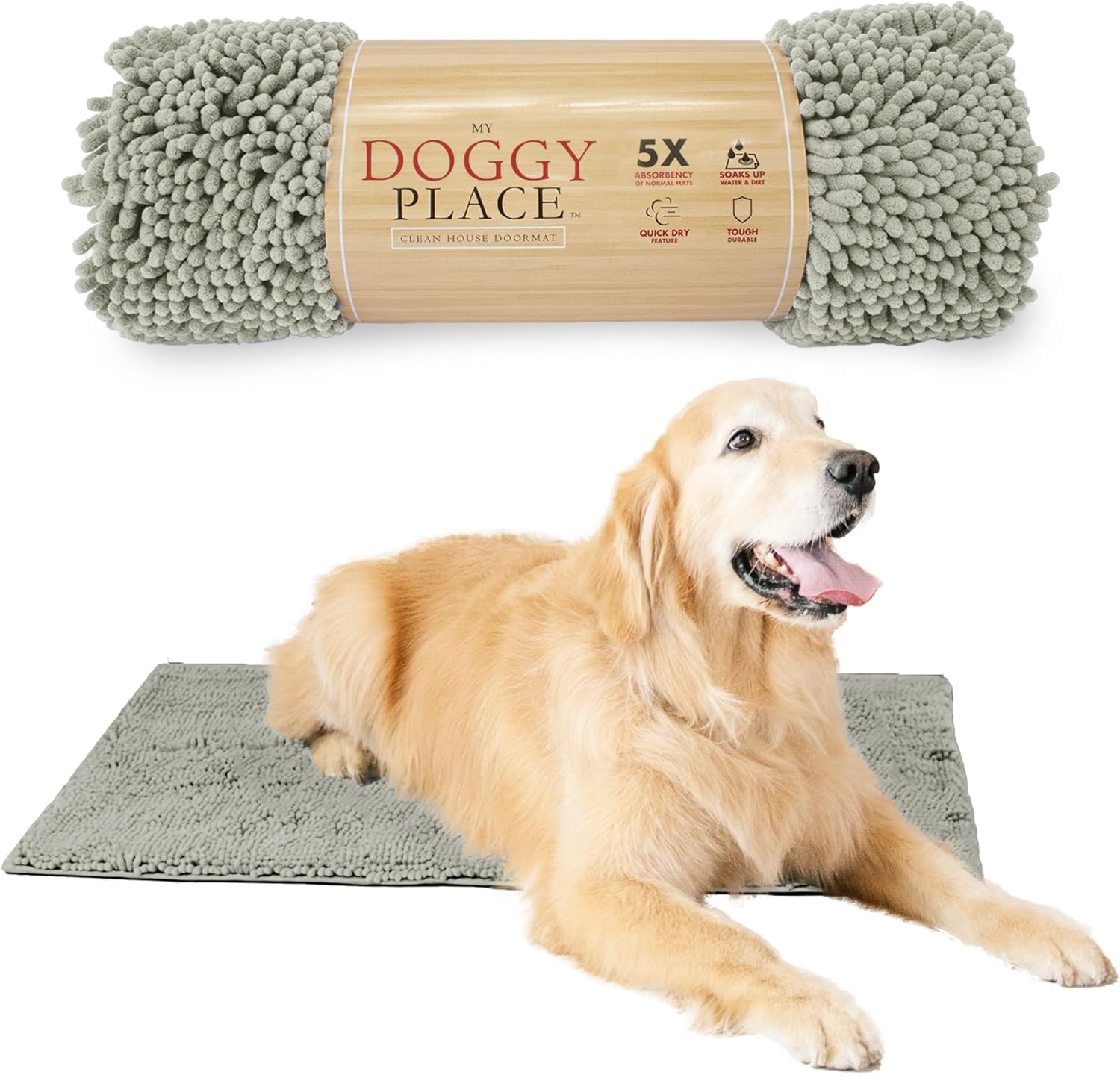 Microfiber Dog Mat for Muddy Paws - Absorbent and Quick-Drying