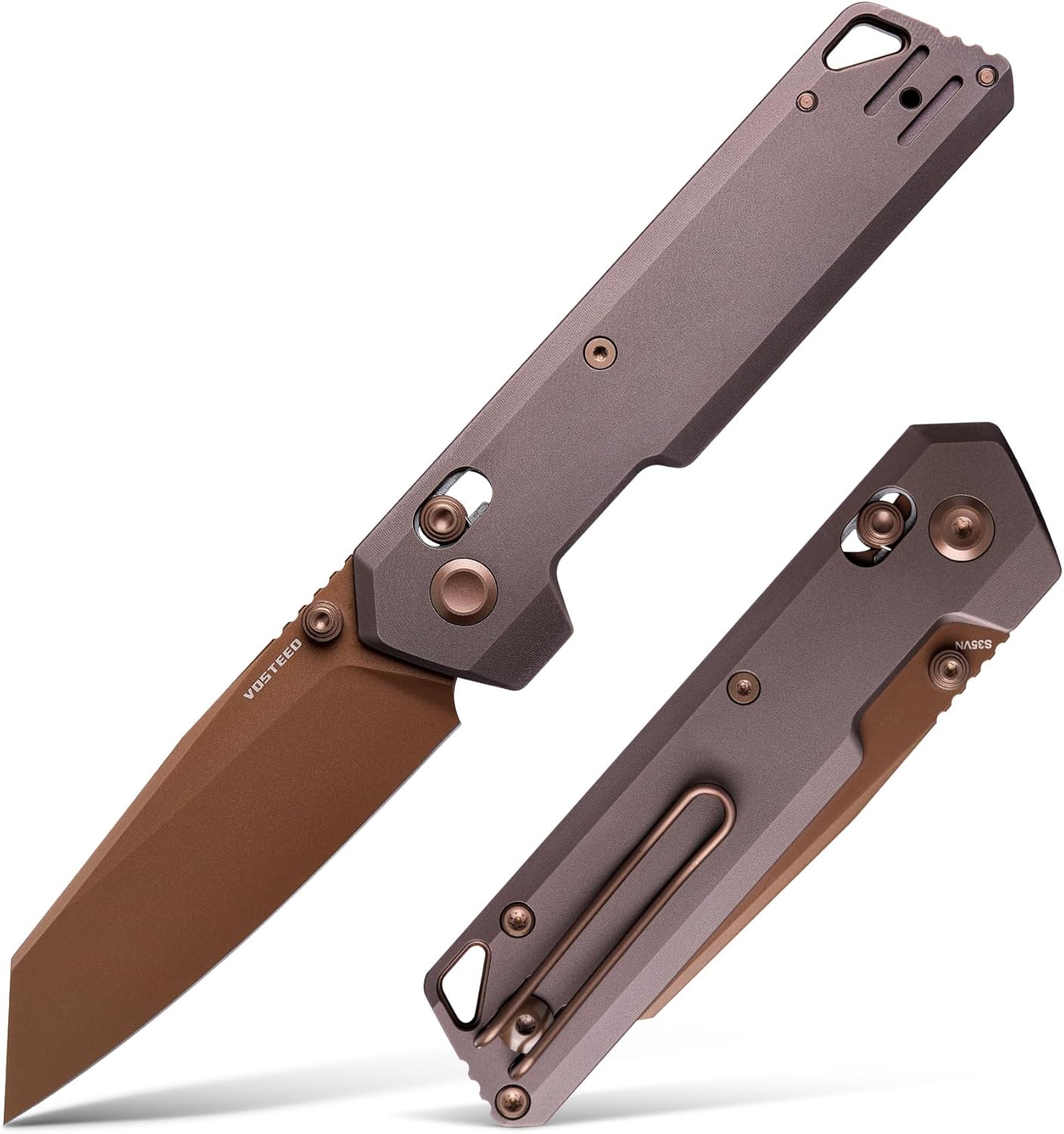 Vosteed Ultra Thin EDC Pocket Knife with S35VN Blade and Clip