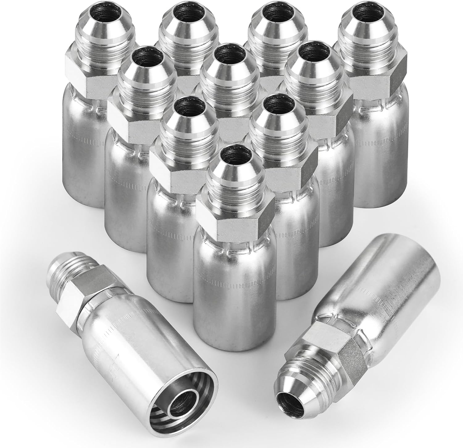 12Pack 3/8in Hydraulic Hose Fittings for Heavy Duty Use