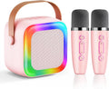 Mini Karaoke Machine for Kids Teen Adults - Portable 2-Mic Party