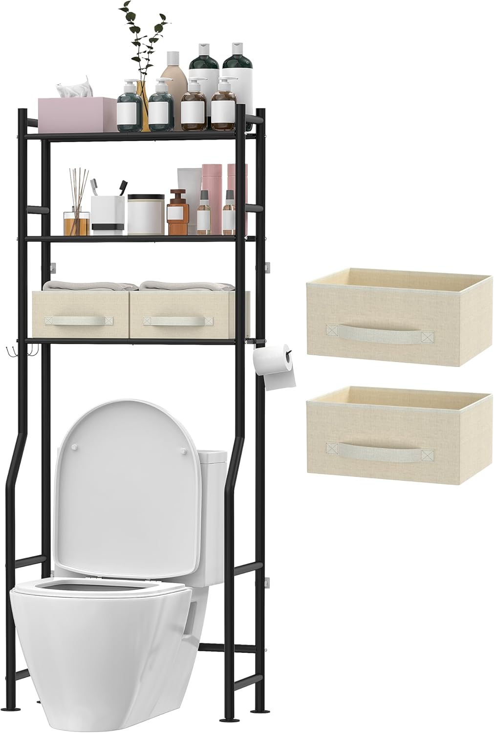 3 Tier Over The Toilet Storage Rack for Bathroom Organization