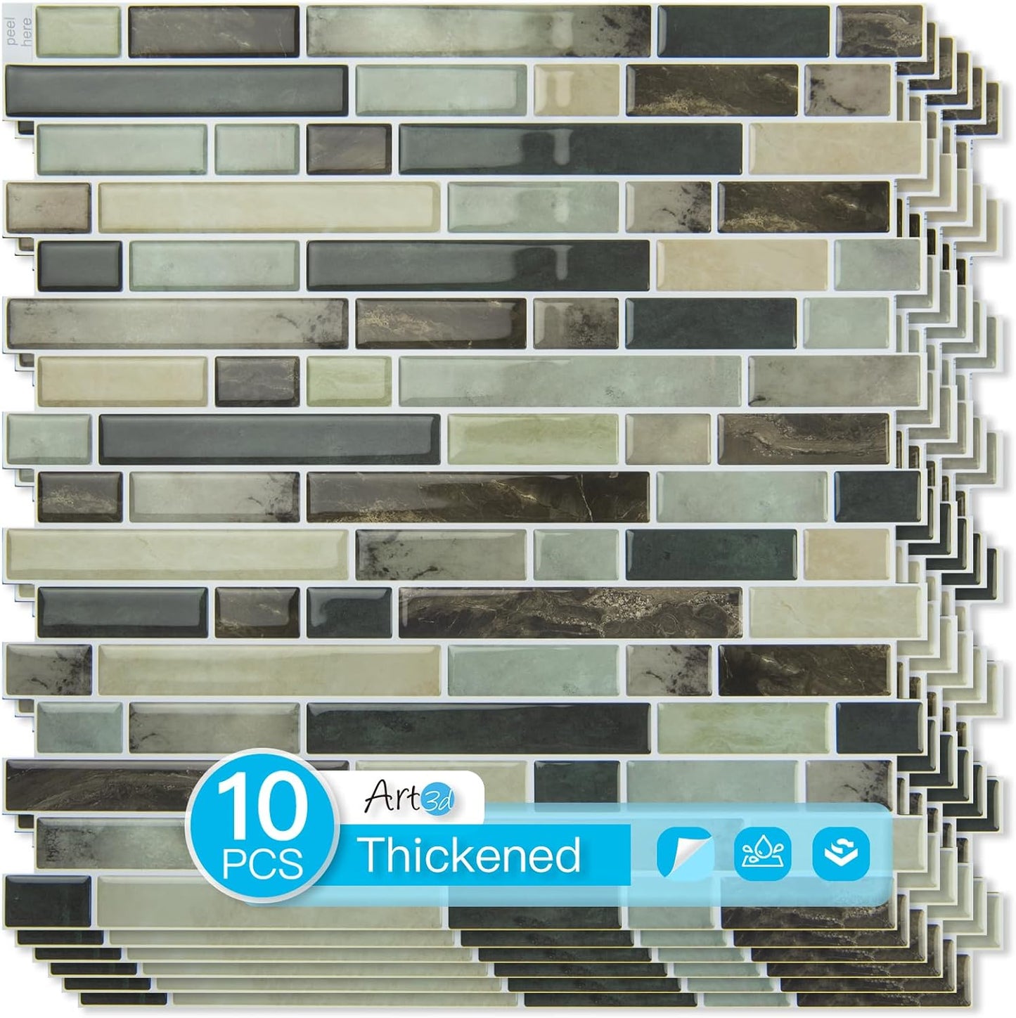 Art3d Heavy-Duty Peel and Stick Backsplash for Modern Spaces