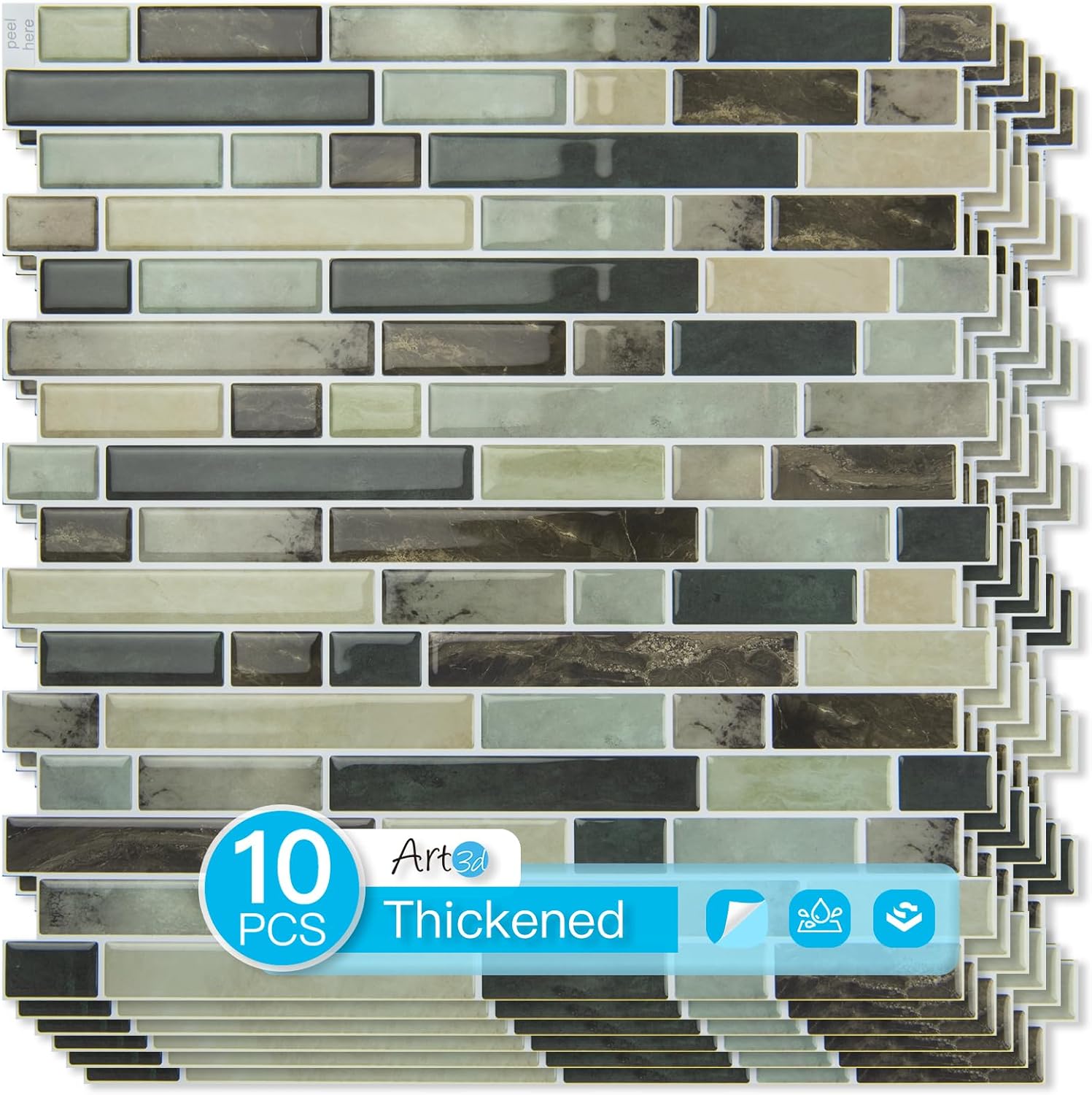 Art3d Heavy-Duty Peel and Stick Backsplash for Modern Spaces