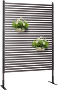 Lalahoni Outdoor Privacy Screen 3.5 ft x 6 ft - Slatted Metal Panel