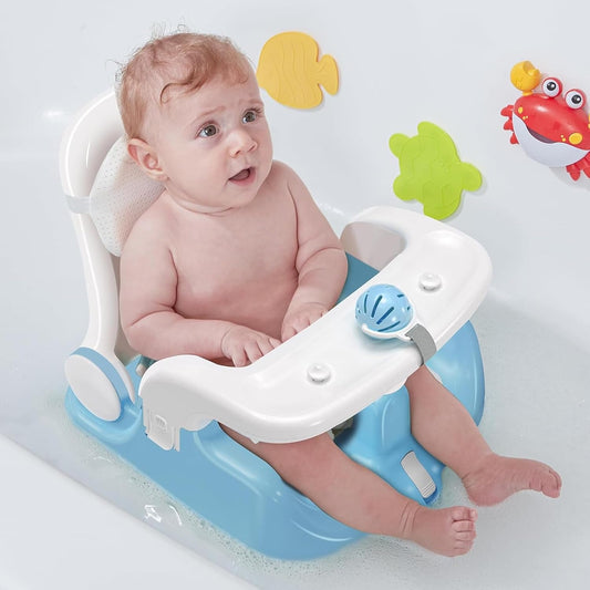 BabyBond Bath Seat: 2 Modes, 3-Speed, Secure Grip