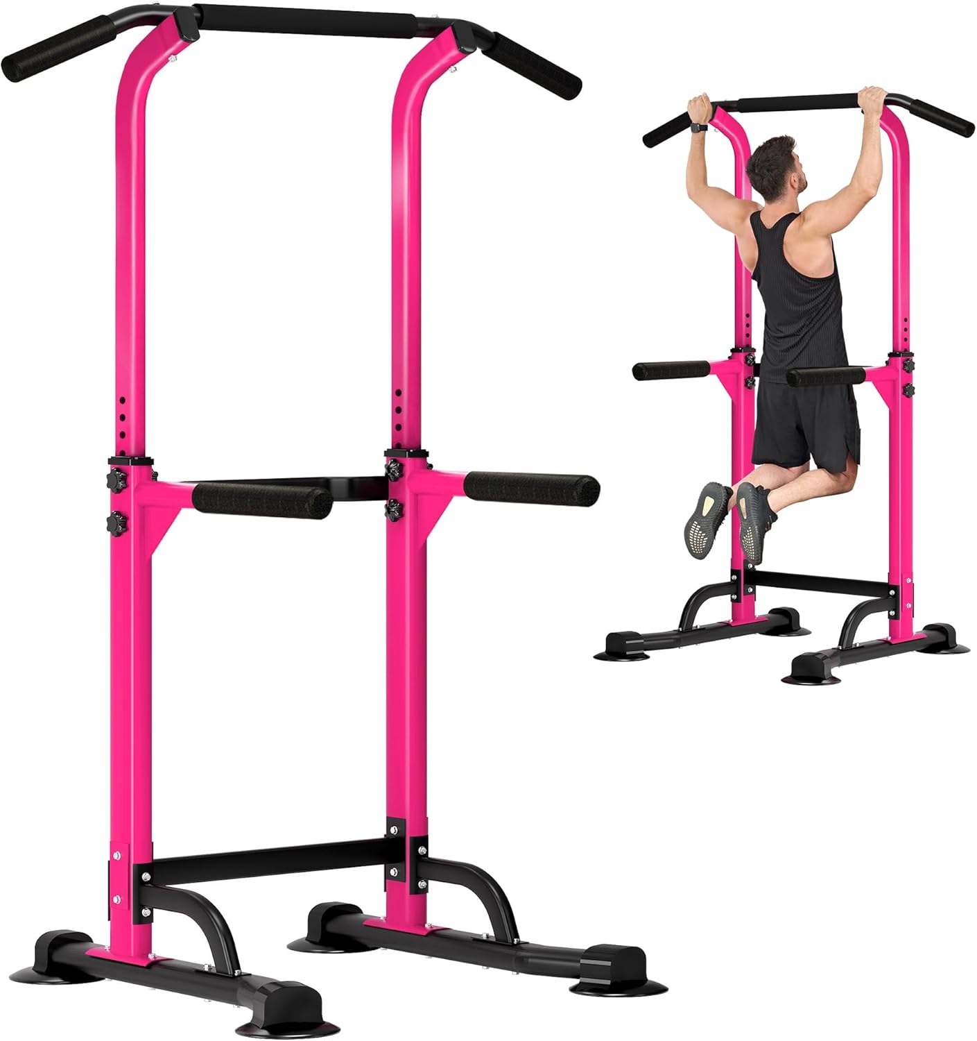 DlandHome Power Tower Pull Up Dip Station for Home Gym Use