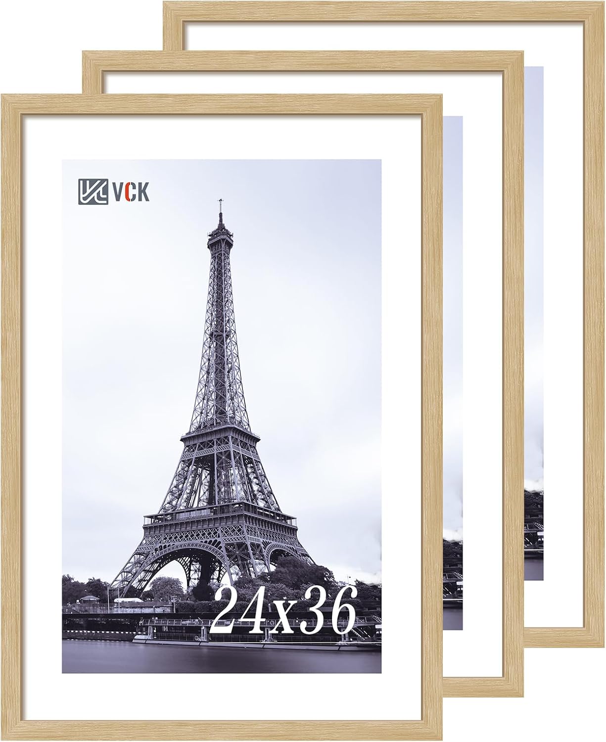 VCK 24x36 Oak Poster Frame 3 Pack for Elegant Displays
