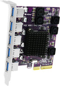 5X 10Gbps USB-A Ports PCIe USB 3.1 GEN2 Expansion Card - Fast Desktop