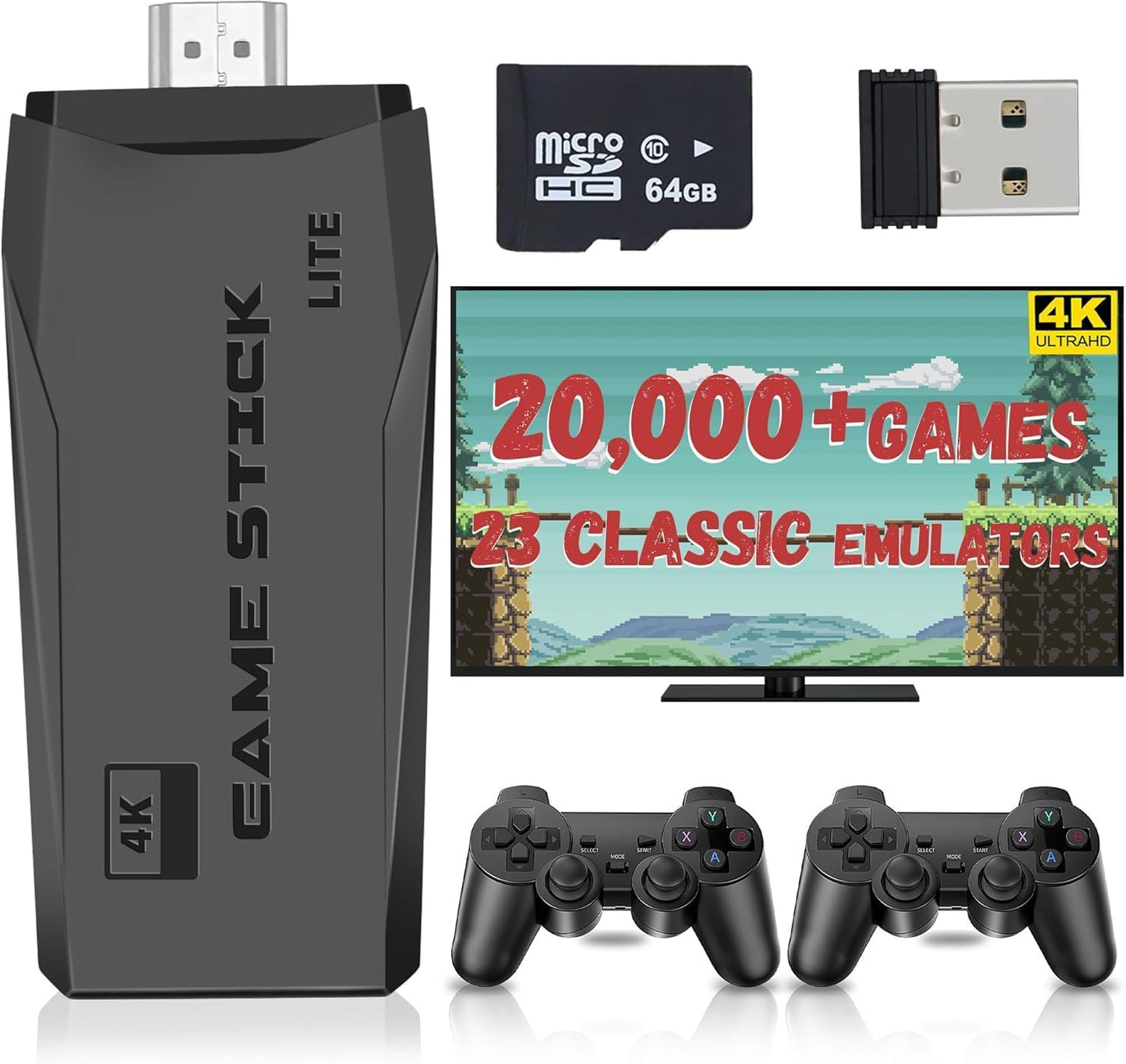 Wireless Retro Game Console with 20,000+ Games and HDMI Output