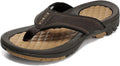 KUBUA Men's Beach Flip-Flops Water Sandals - Arch Support Comfort