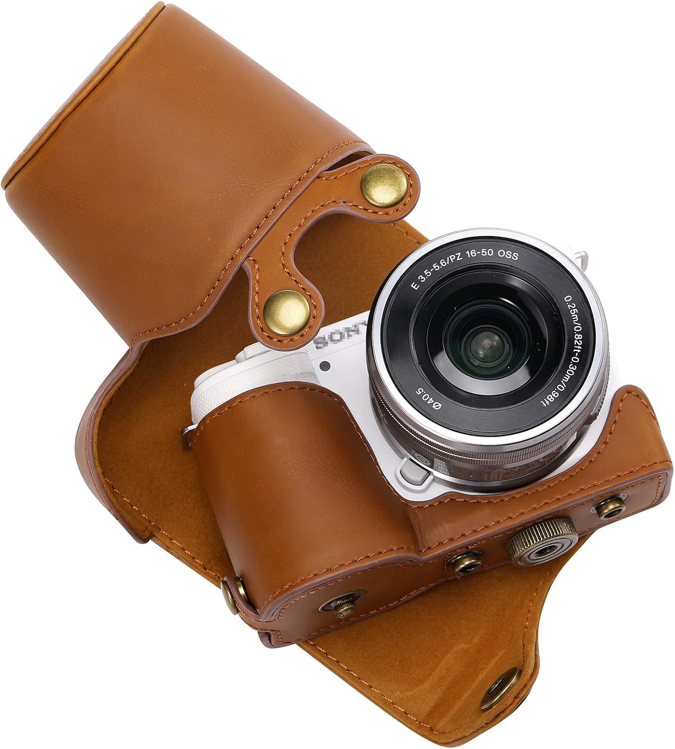 Premium PU Full Body Leather Camera Case for Sony ZV-E10