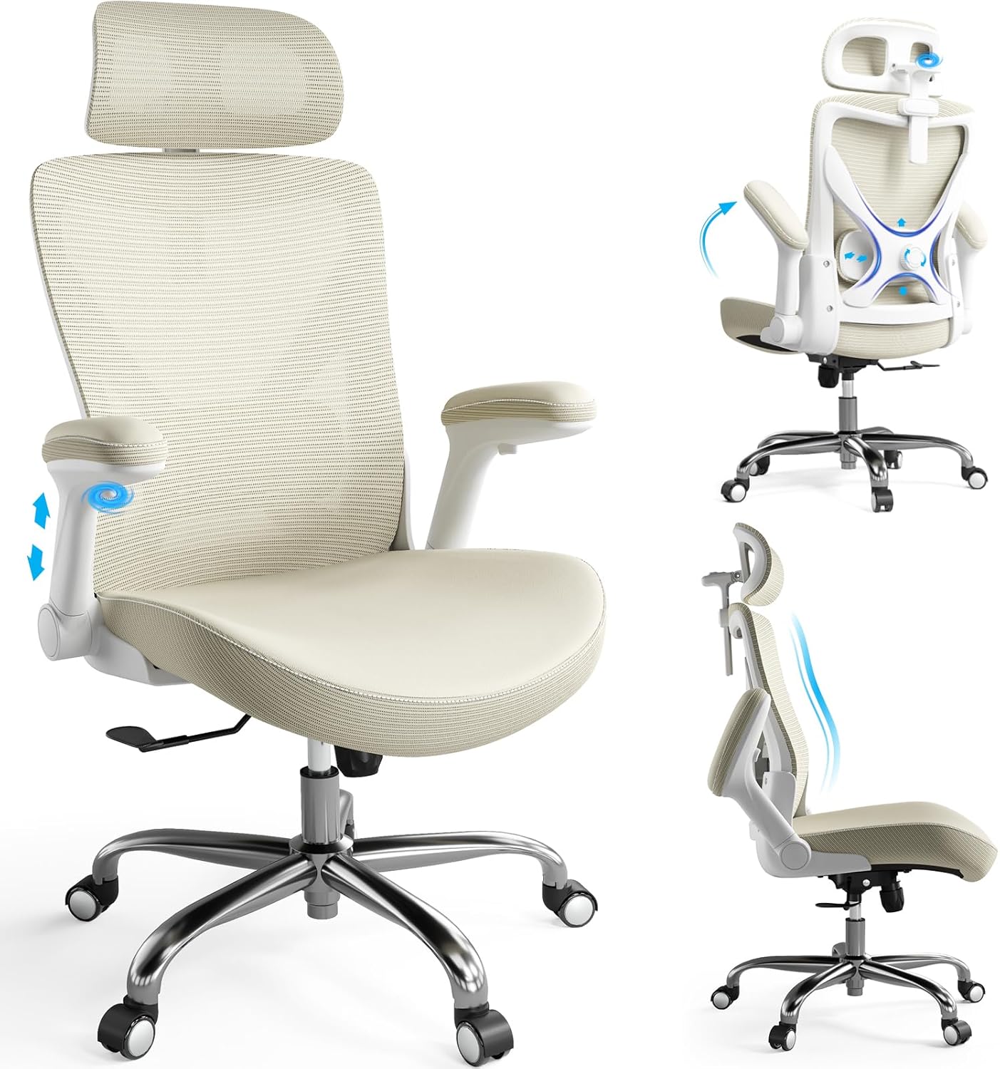 Ergonomic Office Chair with Adjustable Lumbar Support for Comfort