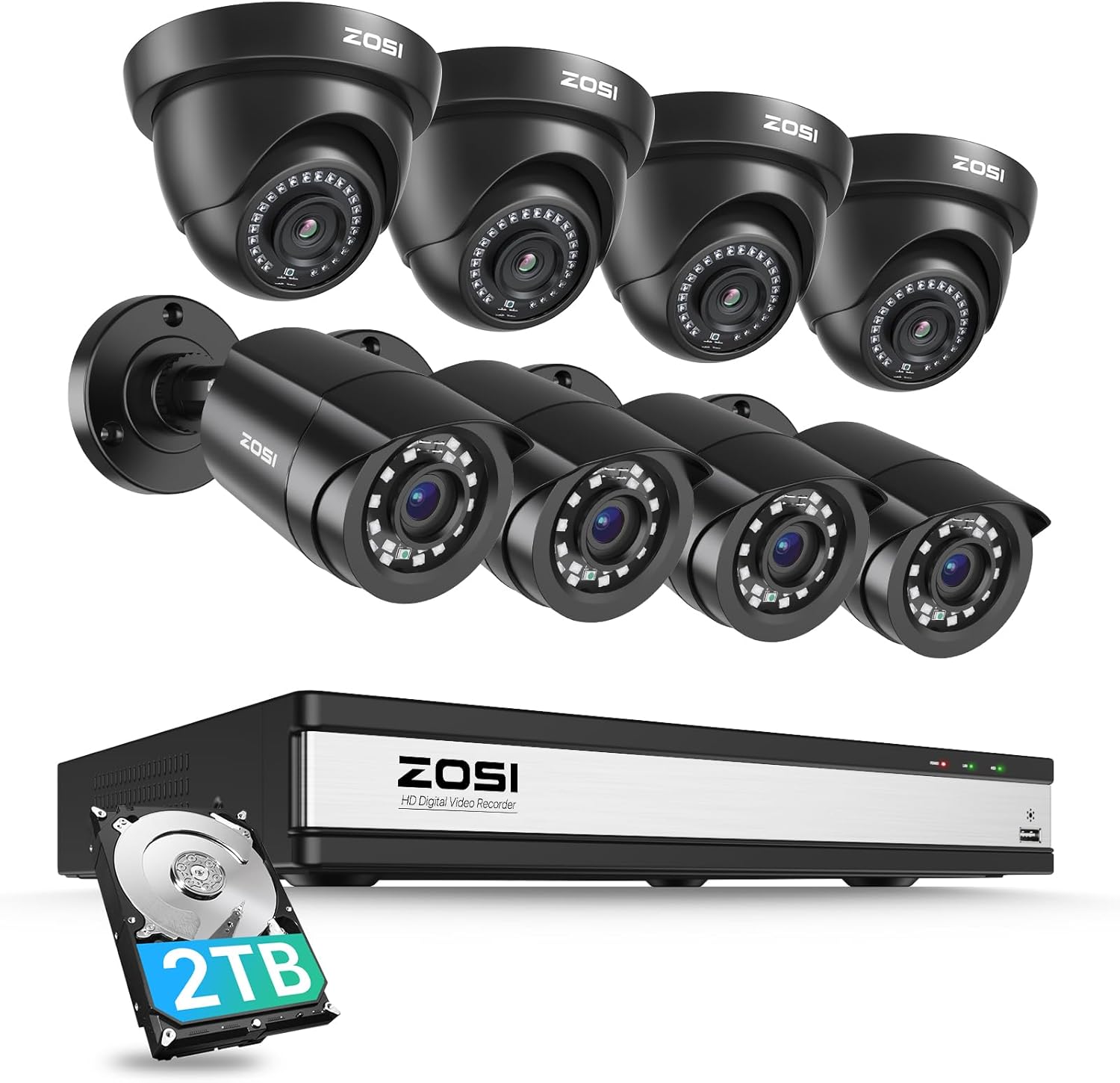 ZOSI 16CH 3K Lite Home Security Camera System with Night Vision