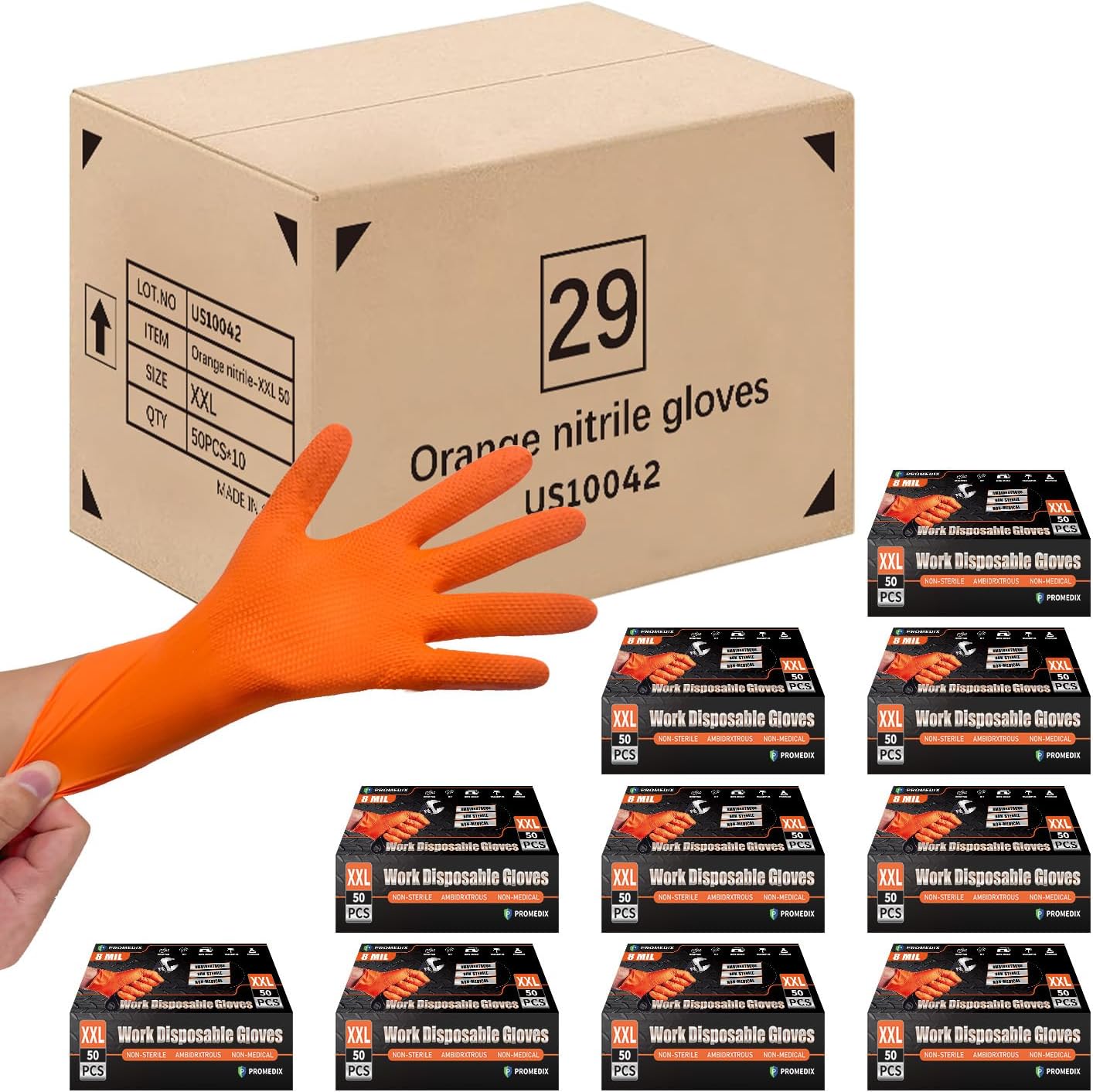 Heavy Duty Nitrile Disposable Gloves for Industrial Use
