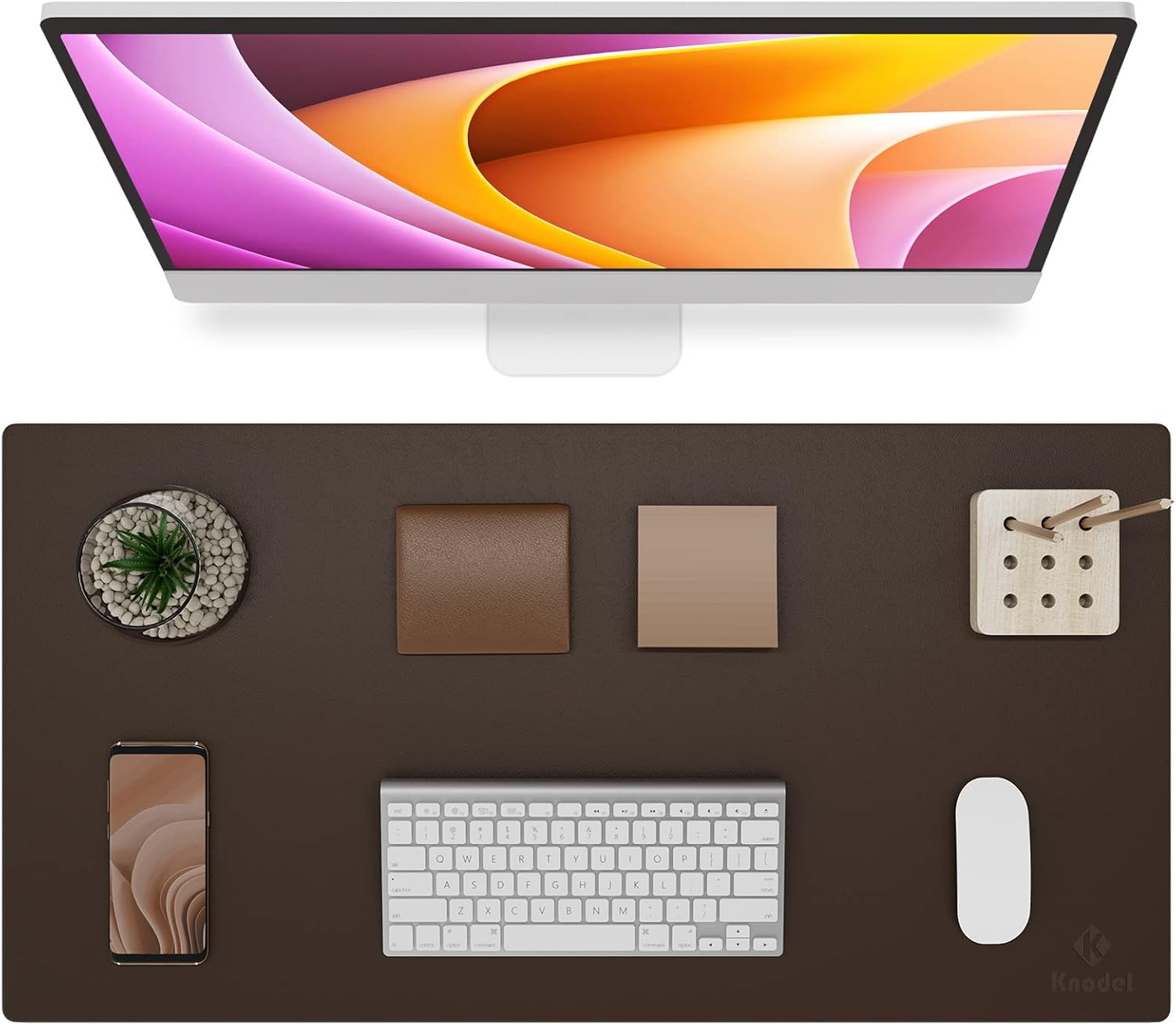 Anti-Slip Brown Desk Mat by K KNODEL