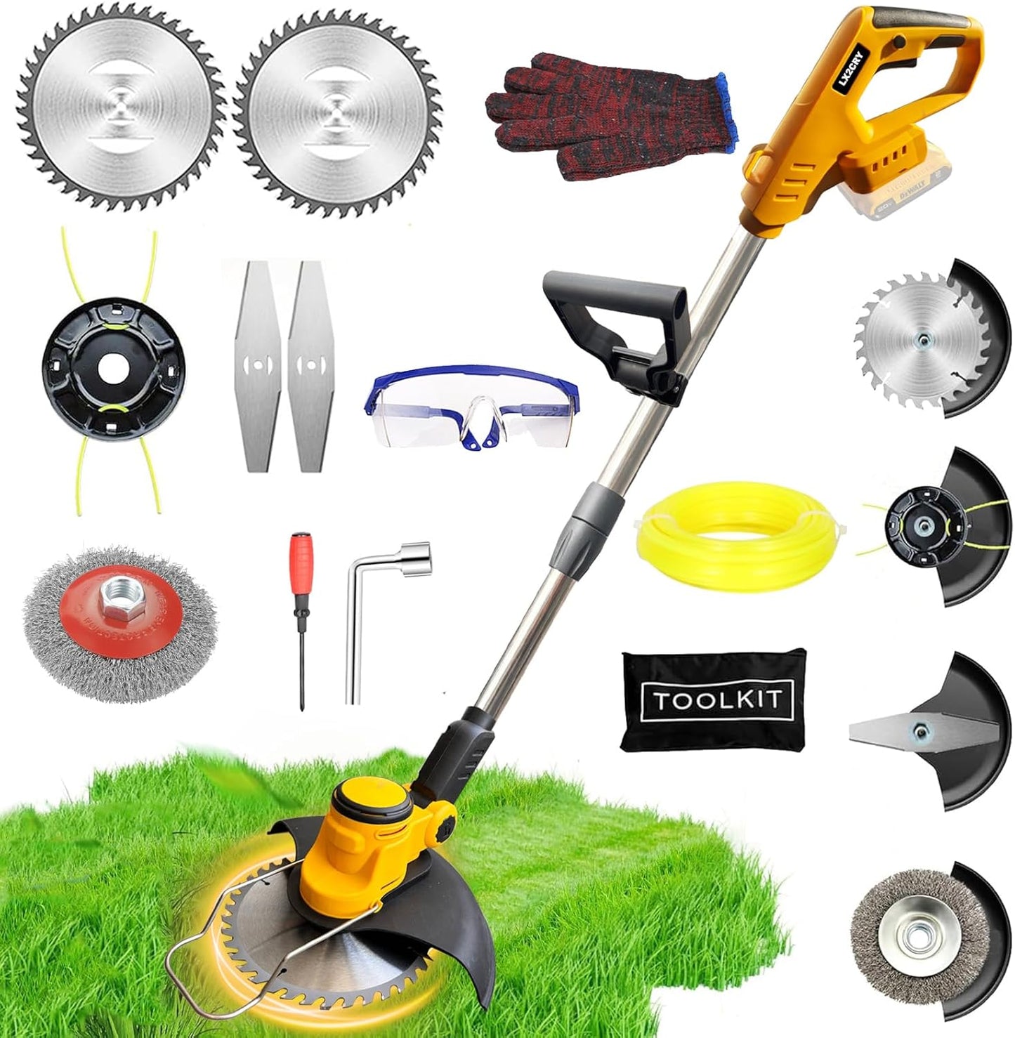 Cordless Weed Wacker for Dewalt 20V Battery - 4 in 1 Tool