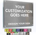 Custom Metal Signs 20x20 in White Aluminum - Personalized Outdoor Sign