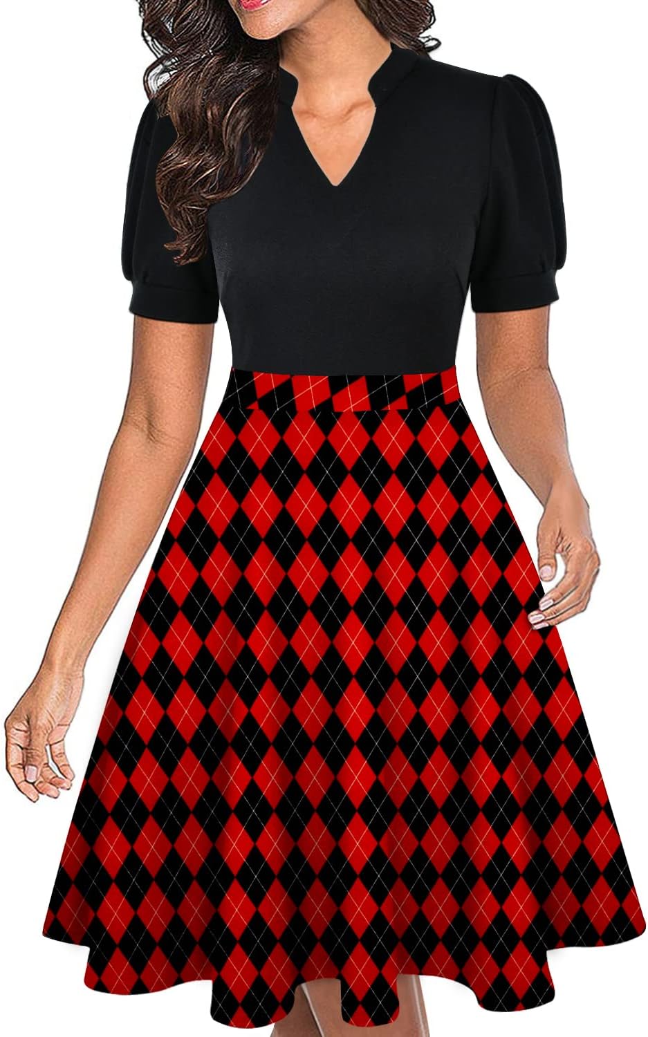 Mokayee Womens Summer Short Puff Sleeve Casual Dresses