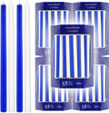 Blue & White Deluxe Tapered Hanukkah Candles 24-Pack - Classic Burn