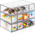 Desk Organizer with 12 Drawers - Clear Stackable Desktop Storage Box