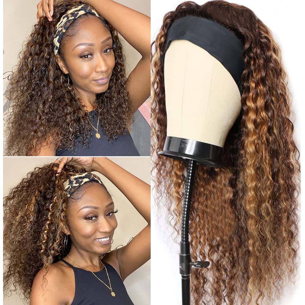 Rebasar Highlight Deep Wave Wigs for Black Women - 12 Inch