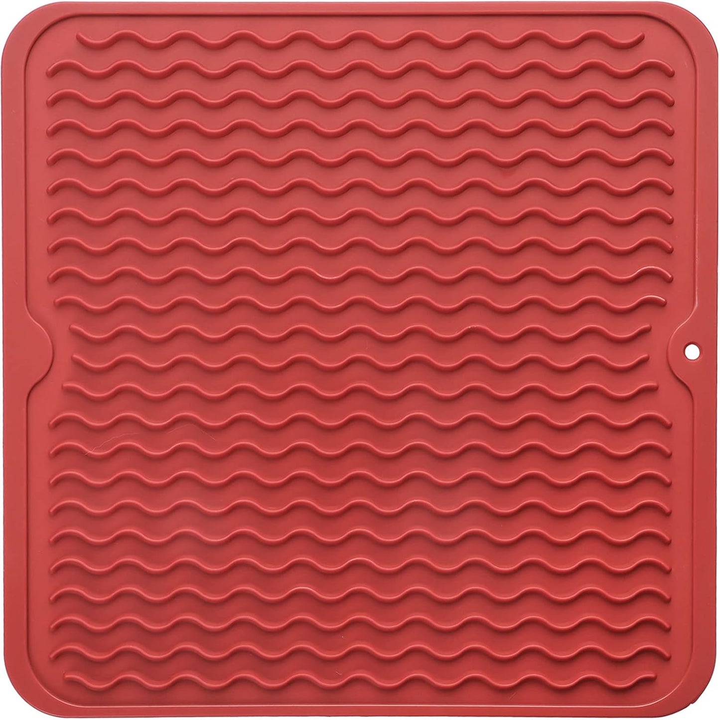 Multi-Use Eco-Friendly Silicone Drying Mat 12x12 - Red