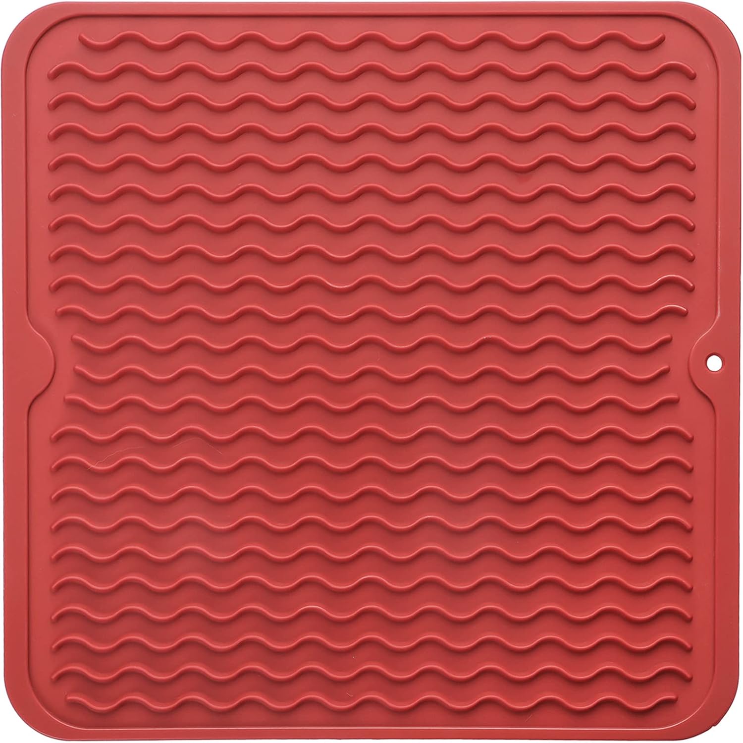 Multi-Use Eco-Friendly Silicone Drying Mat 12x12 - Red