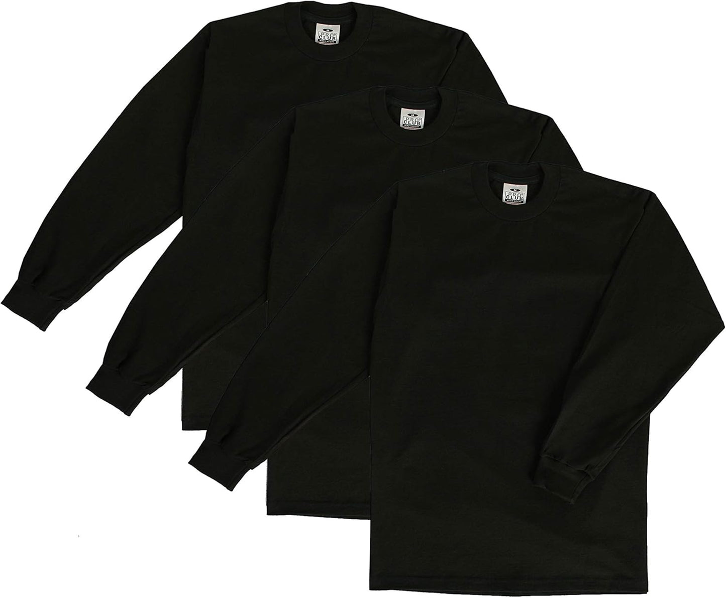 Pro Club Men's Heavyweight Cotton Long Sleeve Crew Neck T-Shirt