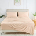 Queen Rayon from Bamboo Sheet Set 4 Pcs - Creamy Peach Cooling Sheets