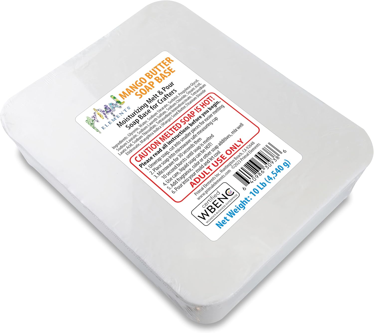 Mango Butter Soap Base - Moisturizing Melt and Pour Glycerin