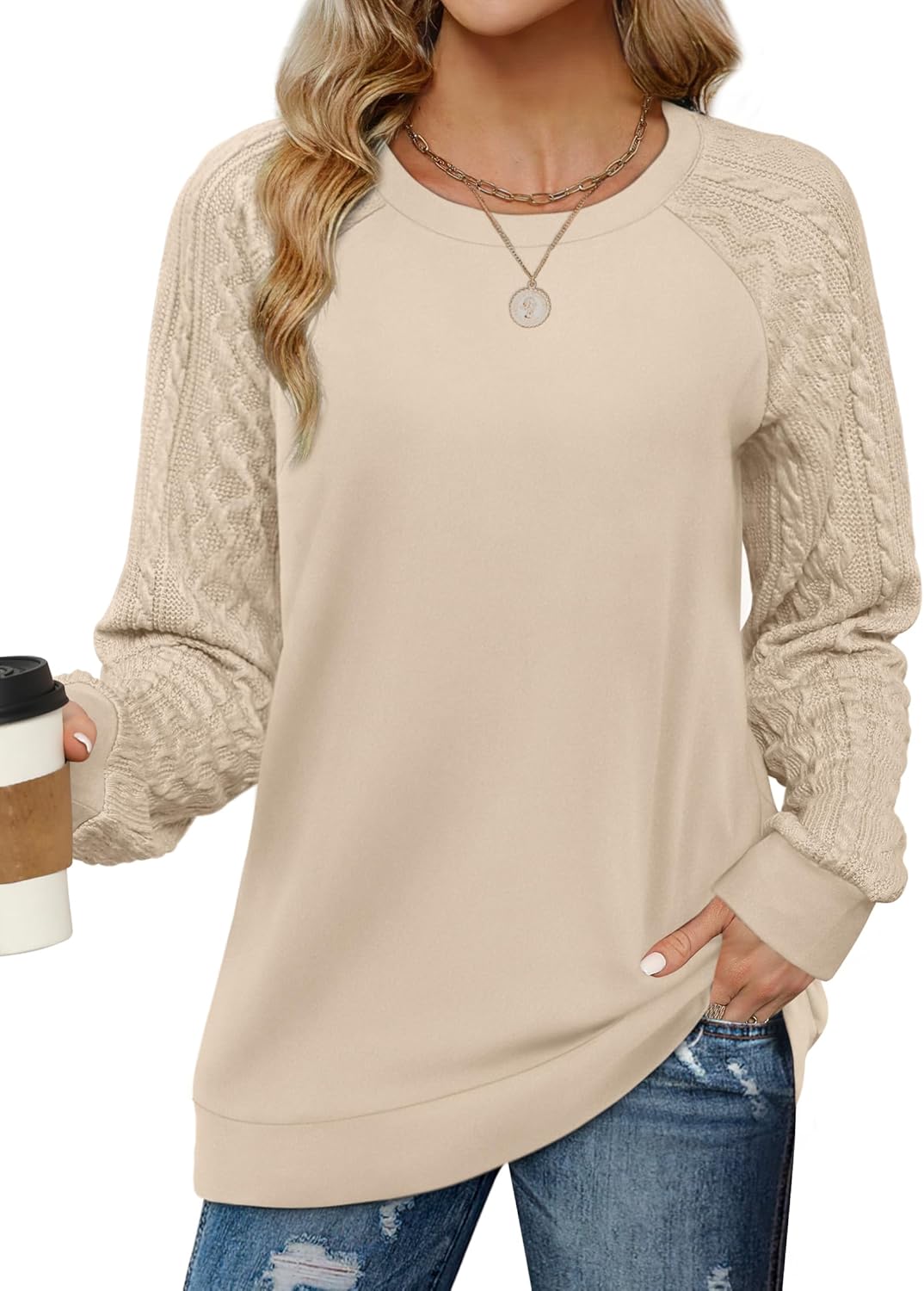 Saloogoe Lightweight Cable Knit Sweater - Cozy & Stylish!