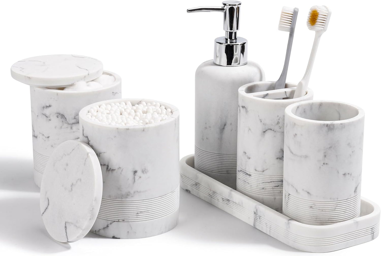 Stylish 6-Piece Bathroom Accessories Set for Modern Decor