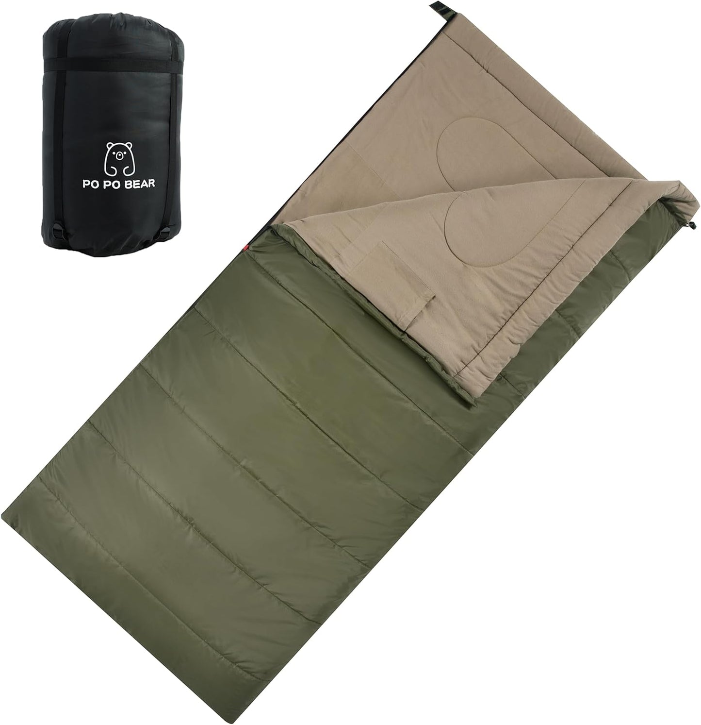 PO PO BEAR Zero Degree Sleeping Bag for Tall Adults and Big Sizes