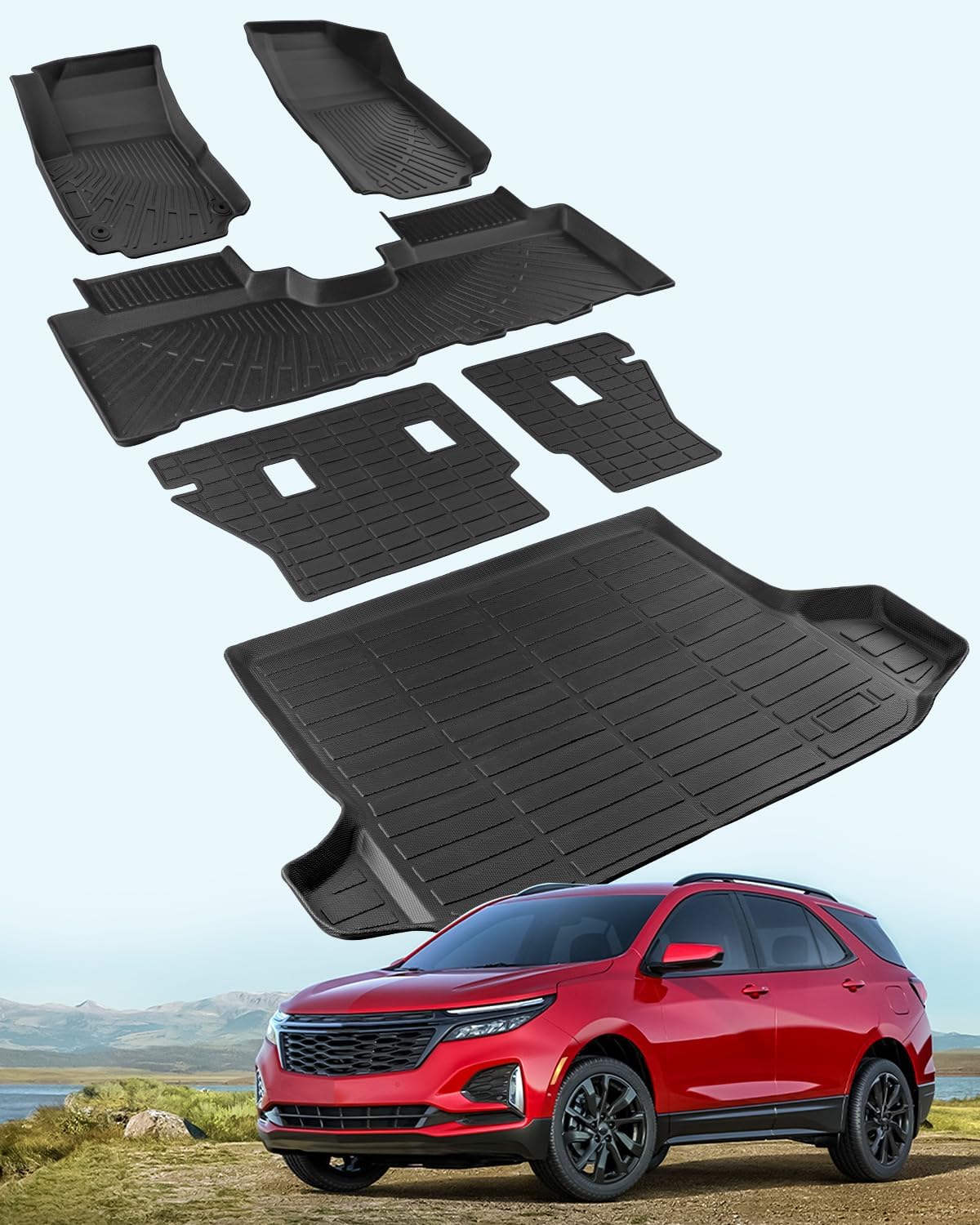 Custom Fit All Weather Floor Mats for Chevy Equinox 2018-2024