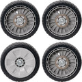 CheeMuii 4 Pack Lawn Mower Wheels Kit - Rear Replacement Wheels