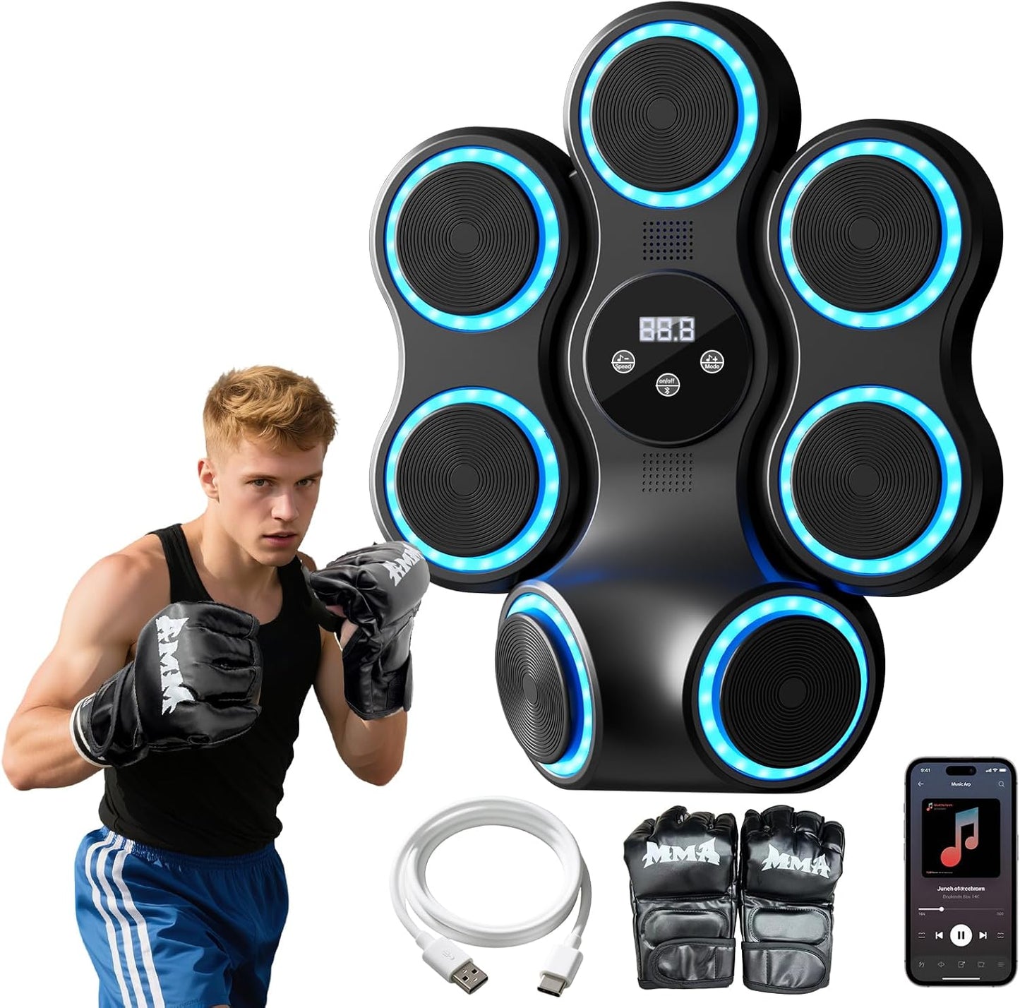 Interactive Music Boxing Machine for Adults and Kids Training