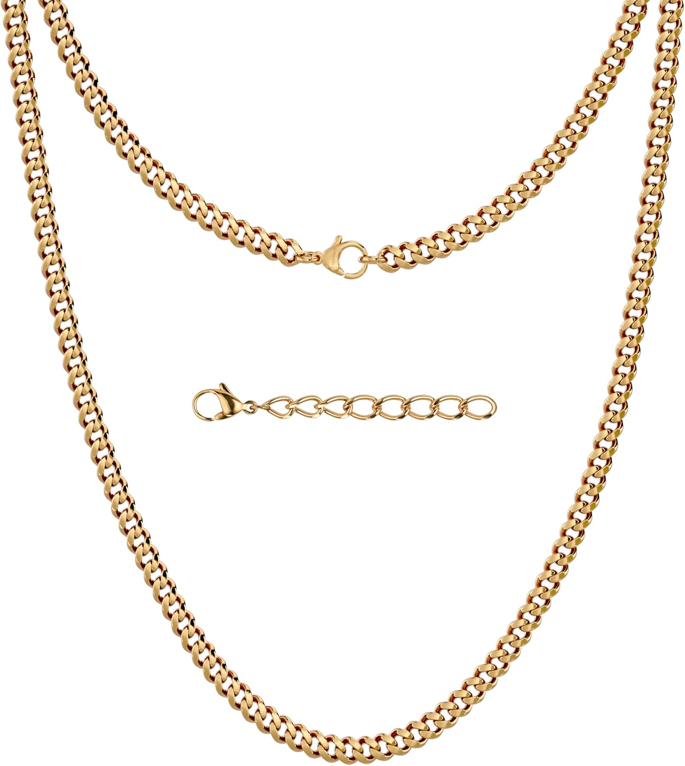 Silvadore 2/4/6mm Mens Necklace - Non-Tarnish Waterproof Chain