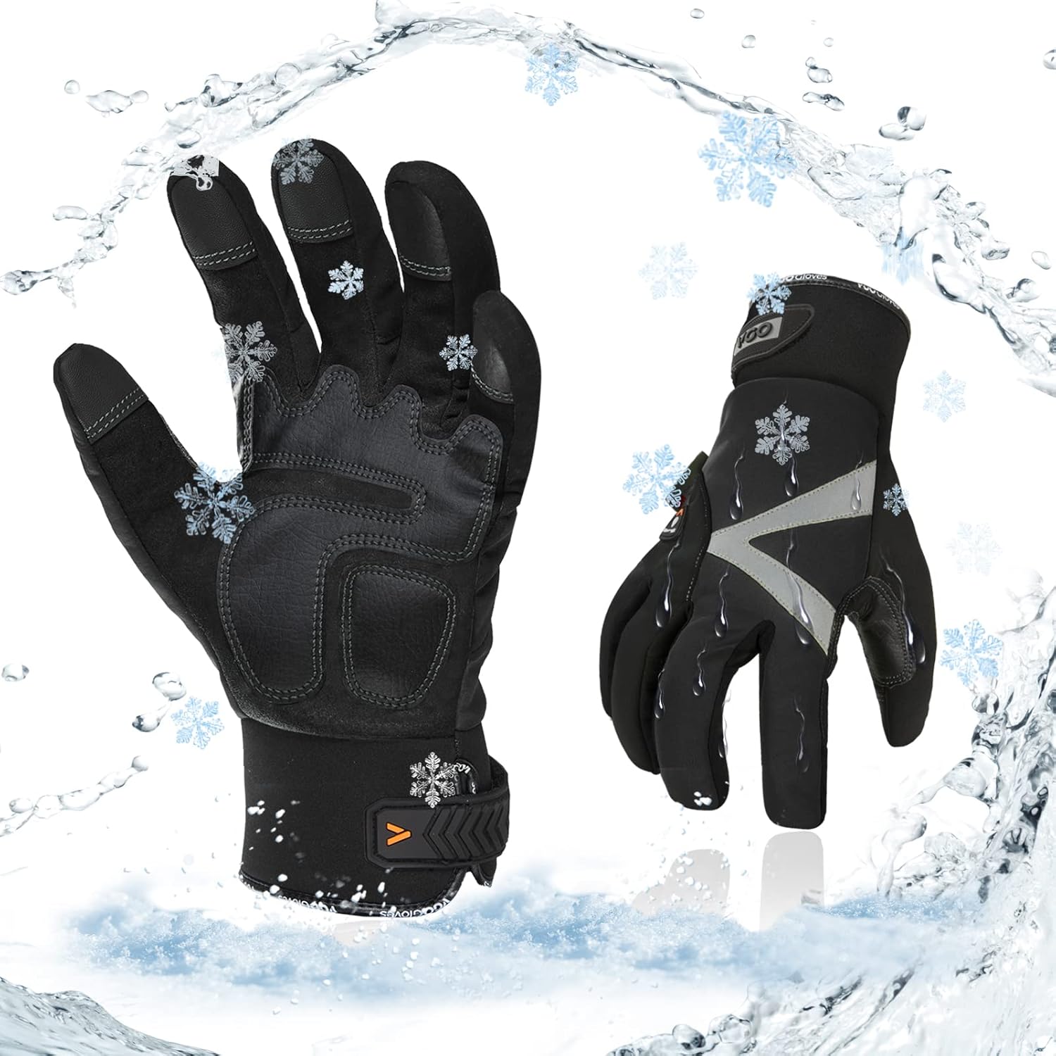 Vgo High Dexterity Touchscreen Winter Work Gloves for Cold Weather