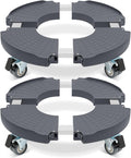 Round Dolly Plant Caddy 440 lb Capacity - Adjustable Mobile Base