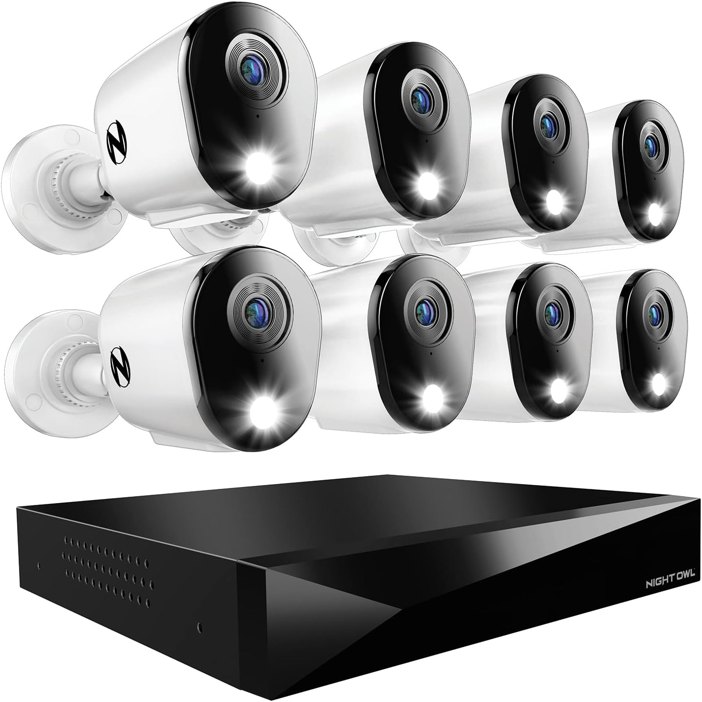 2K HD Home Security System with 8 Deterrence Cameras