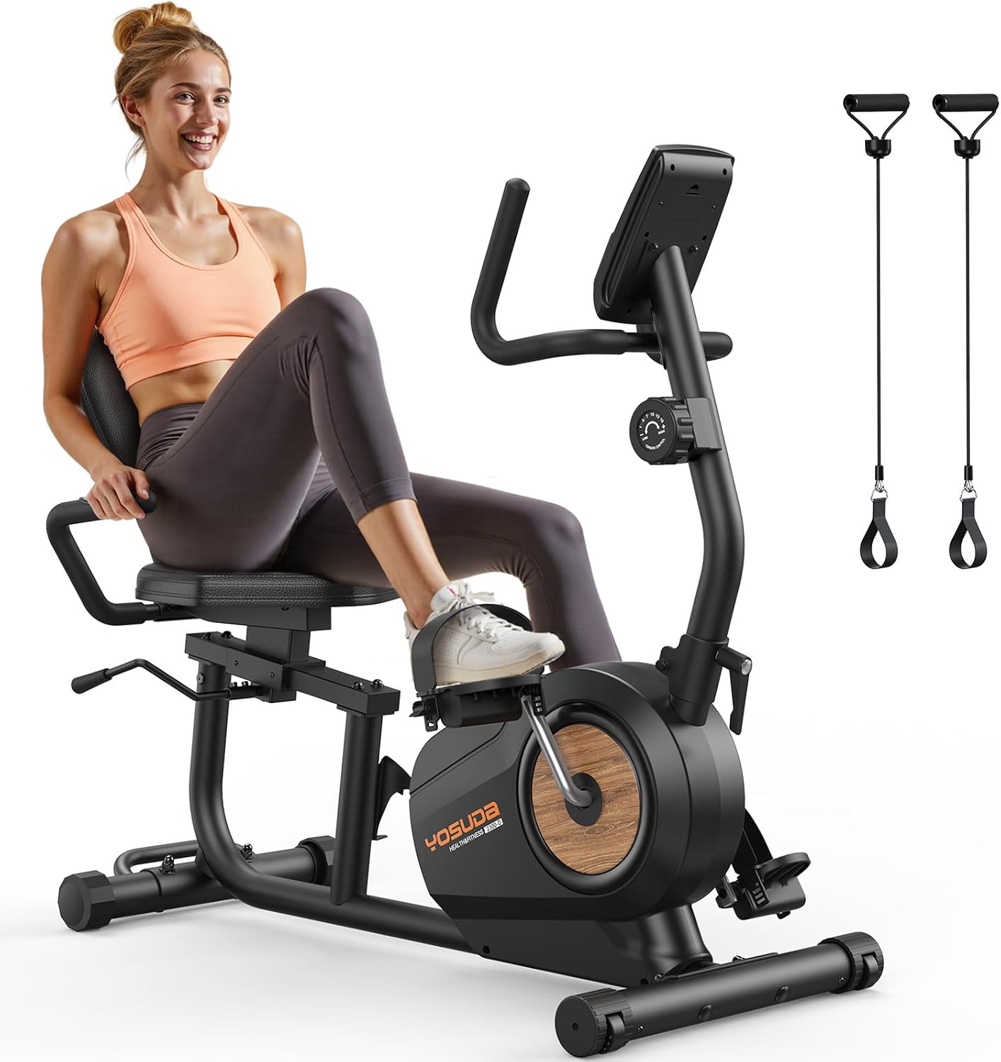 YOSUDA Recumbent Exercise Bike: Adjustable, 350LB Capacity