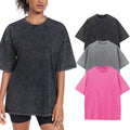 Womens Washed Vintage Oversized T-Shirt Casual Baggy Streetwear Tee