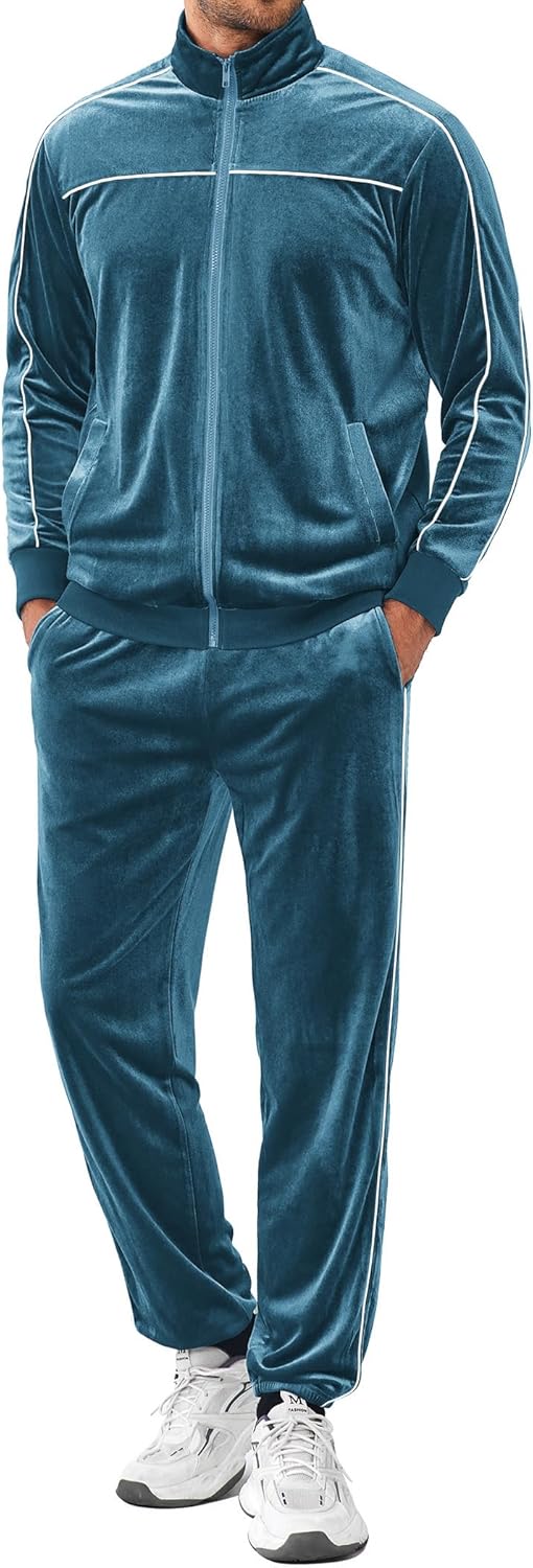 Mens Velour Tracksuits Set for Comfort and Stylish Appeal