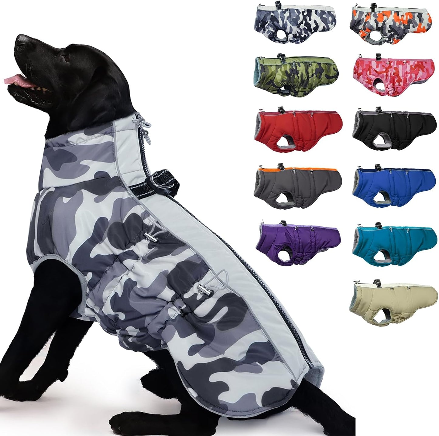 XX Large Dog Winter Coat - Warm Reflective Snowsuit for Dogs