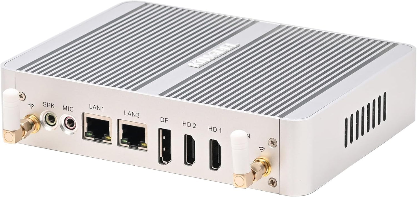 KINGDEL Fanless Mini PC with 12th Gen N100 and Triple Display