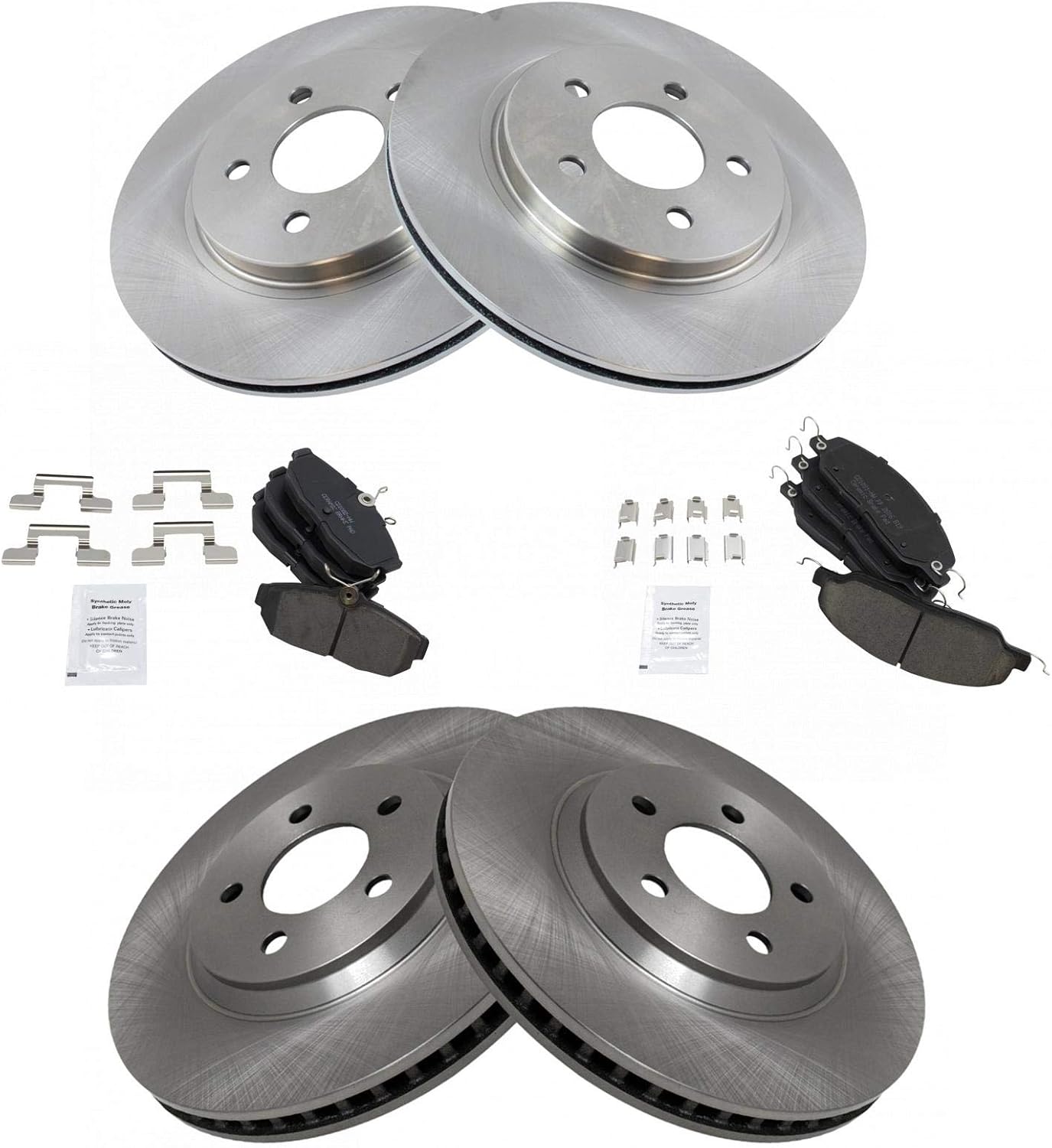 TRQ Brake Pad & Rotor Kit for 2005-2014 Ford Mustang Performance
