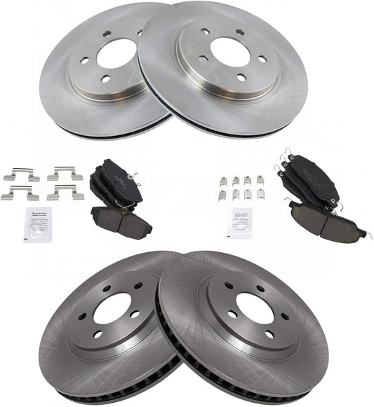 TRQ Brake Pad & Rotor Kit for 2005-2014 Ford Mustang Performance