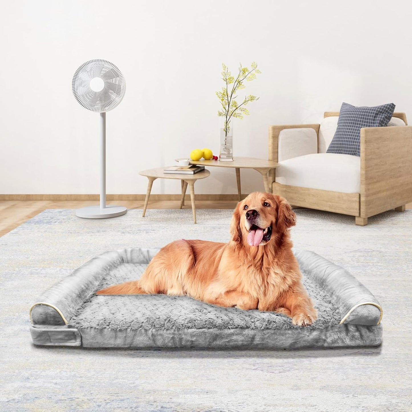 Orthopedic Dog Bed for Large Dogs with Memory Foam Comfort